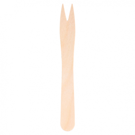 Mini tenedor madera